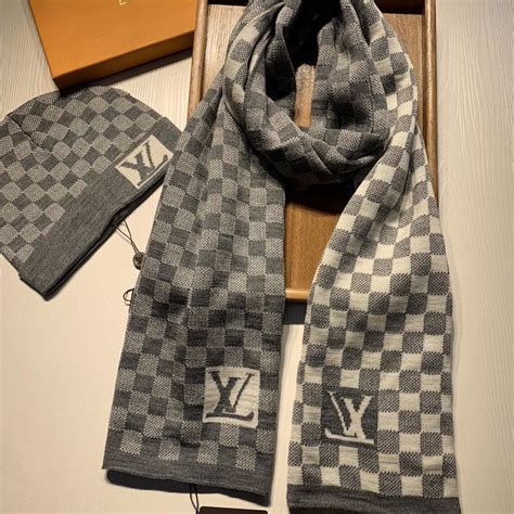 lv beanie and scarf